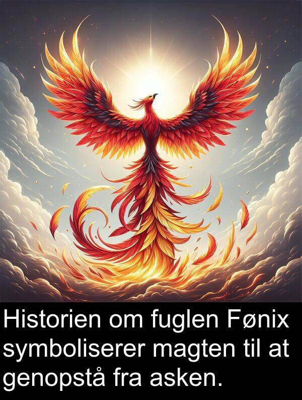 genopstå: Historien om fuglen Fønix symboliserer magten til at genopstå fra asken.