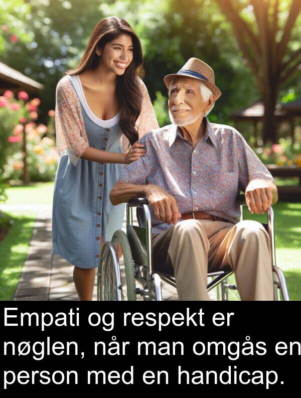 man: Empati og respekt er nøglen, når man omgås en person med en handicap.