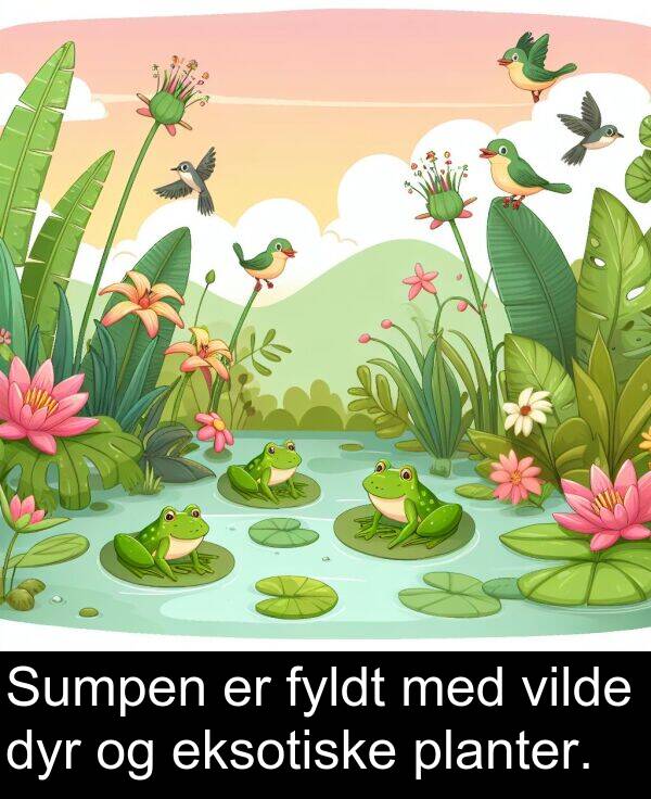 vilde: Sumpen er fyldt med vilde dyr og eksotiske planter.
