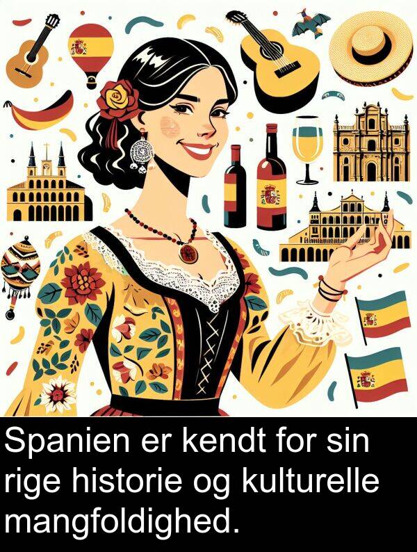 kendt: Spanien er kendt for sin rige historie og kulturelle mangfoldighed.