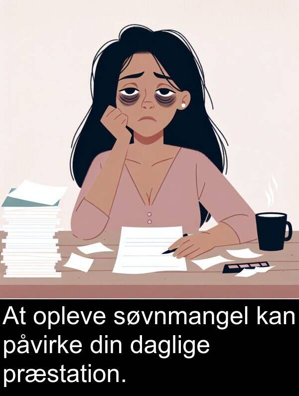 daglige: At opleve søvnmangel kan påvirke din daglige præstation.