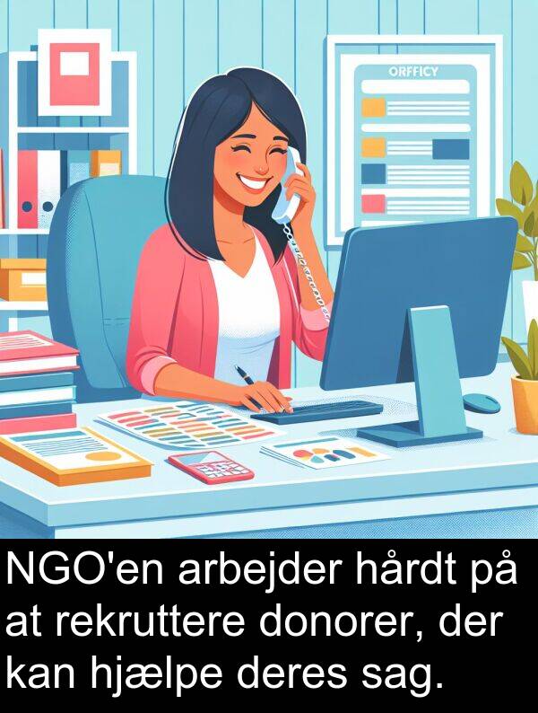 hårdt: NGO'en arbejder hårdt på at rekruttere donorer, der kan hjælpe deres sag.