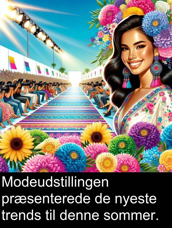 præsenterede: Modeudstillingen præsenterede de nyeste trends til denne sommer.