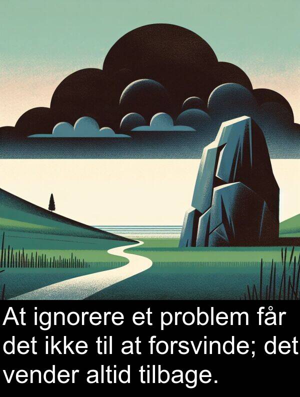 problem: At ignorere et problem får det ikke til at forsvinde; det vender altid tilbage.