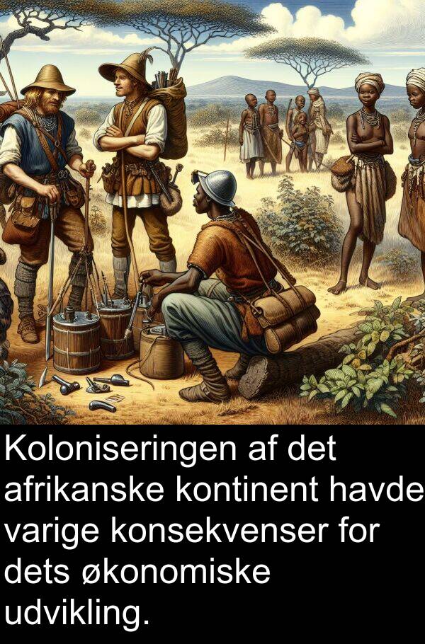 kontinent: Koloniseringen af det afrikanske kontinent havde varige konsekvenser for dets økonomiske udvikling.