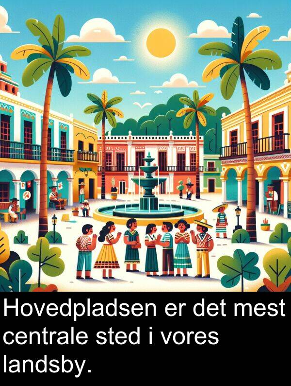 vores: Hovedpladsen er det mest centrale sted i vores landsby.
