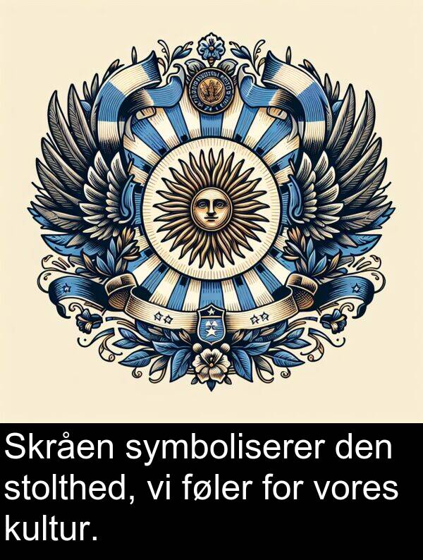 kultur: Skråen symboliserer den stolthed, vi føler for vores kultur.