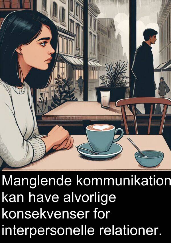 konsekvenser: Manglende kommunikation kan have alvorlige konsekvenser for interpersonelle relationer.