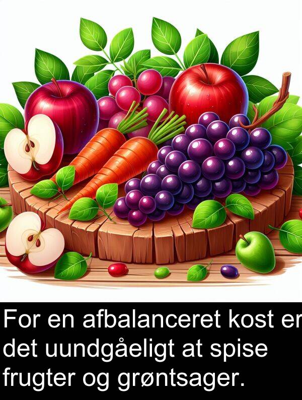 kost: For en afbalanceret kost er det uundgåeligt at spise frugter og grøntsager.