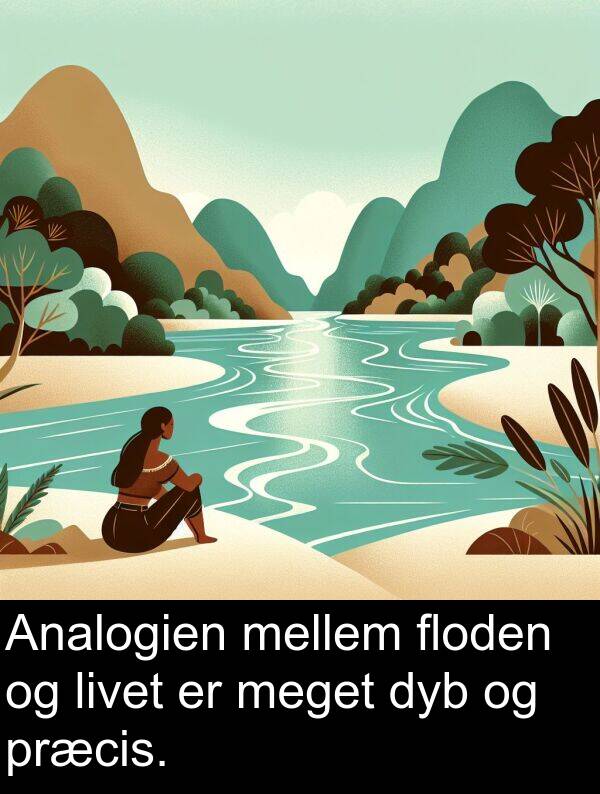 præcis: Analogien mellem floden og livet er meget dyb og præcis.