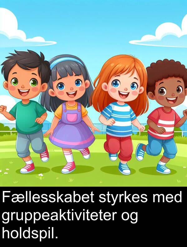 gruppeaktiviteter: Fællesskabet styrkes med gruppeaktiviteter og holdspil.