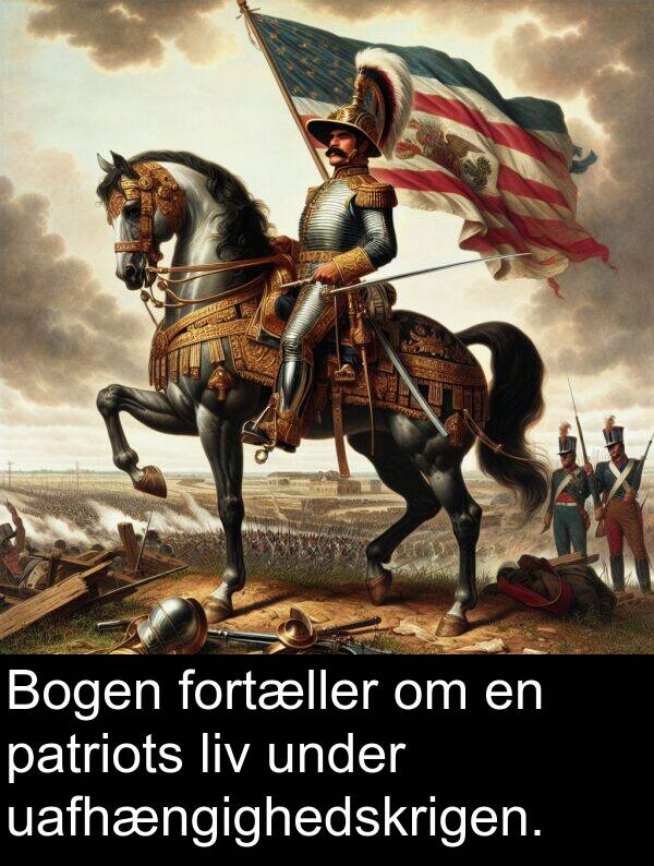 uafhængighedskrigen: Bogen fortæller om en patriots liv under uafhængighedskrigen.