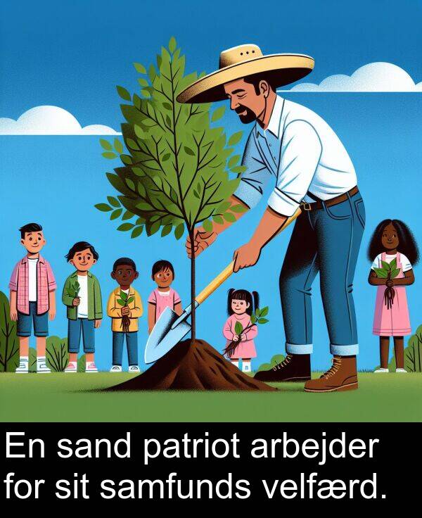patriot: En sand patriot arbejder for sit samfunds velfærd.