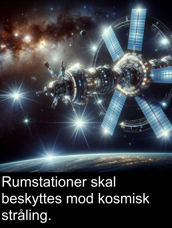 kosmisk: Rumstationer skal beskyttes mod kosmisk stråling.