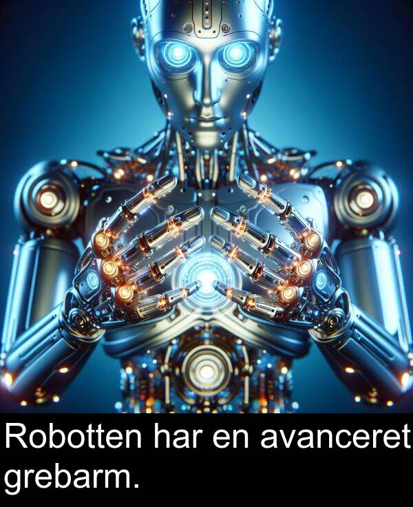 har: Robotten har en avanceret grebarm.