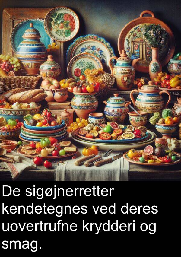 kendetegnes: De sigøjnerretter kendetegnes ved deres uovertrufne krydderi og smag.