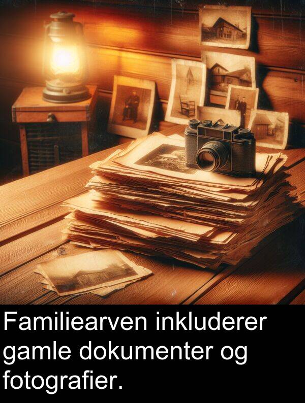 gamle: Familiearven inkluderer gamle dokumenter og fotografier.