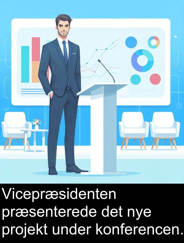 konferencen: Vicepræsidenten præsenterede det nye projekt under konferencen.
