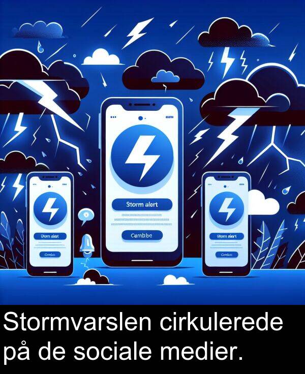 medier: Stormvarslen cirkulerede på de sociale medier.