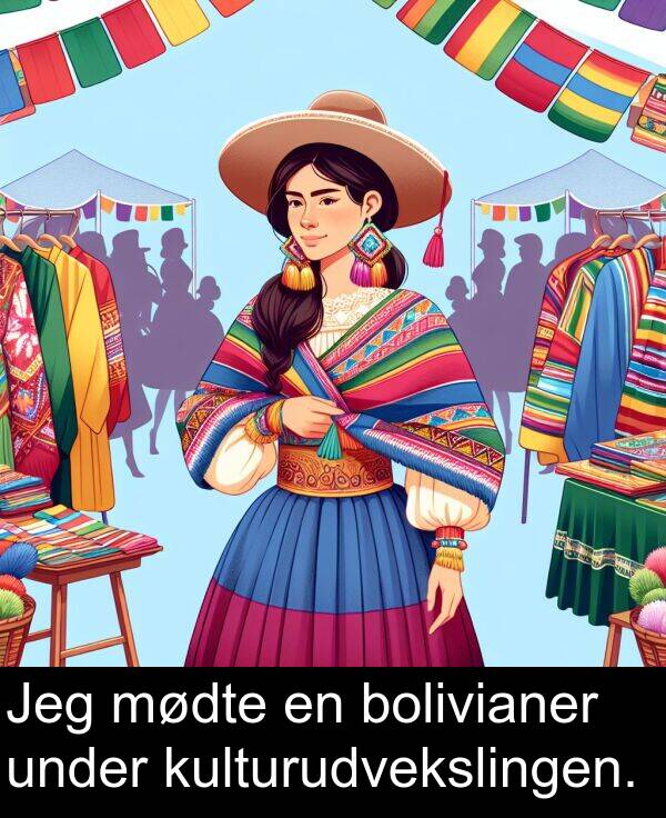 kulturudvekslingen: Jeg mødte en bolivianer under kulturudvekslingen.
