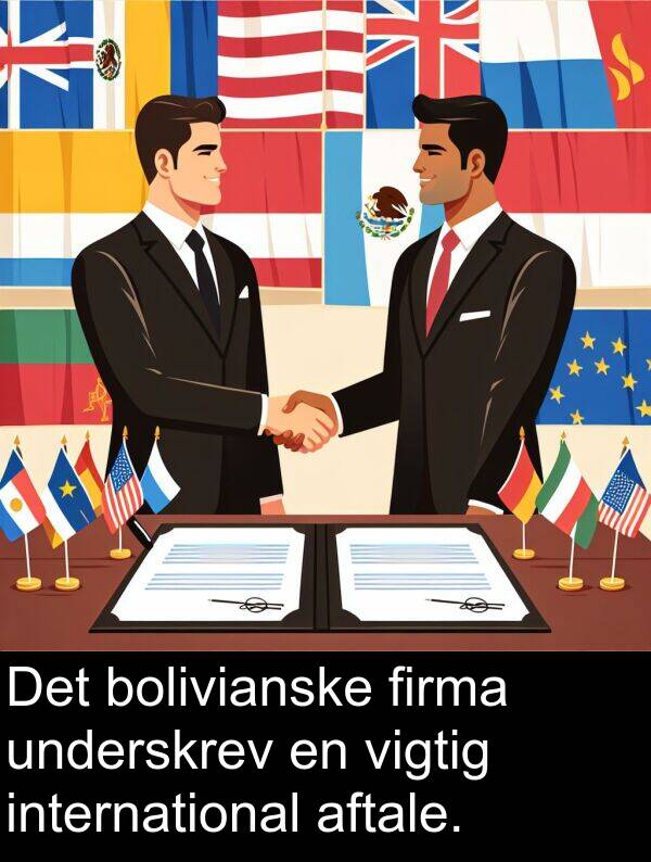 aftale: Det bolivianske firma underskrev en vigtig international aftale.
