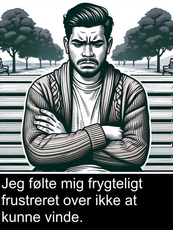 kunne: Jeg følte mig frygteligt frustreret over ikke at kunne vinde.