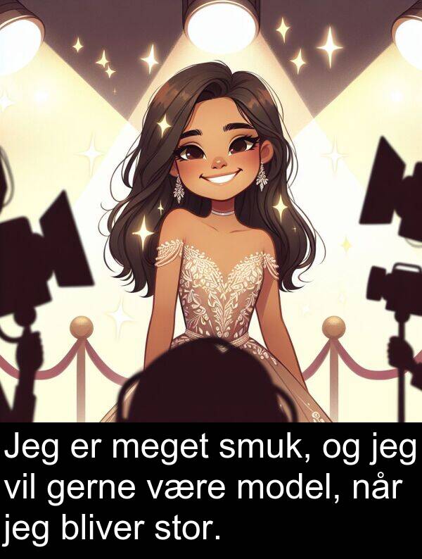model: Jeg er meget smuk, og jeg vil gerne være model, når jeg bliver stor.