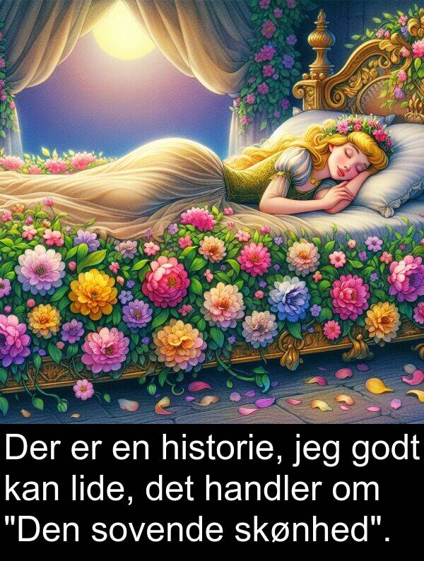 handler: Der er en historie, jeg godt kan lide, det handler om "Den sovende skønhed".