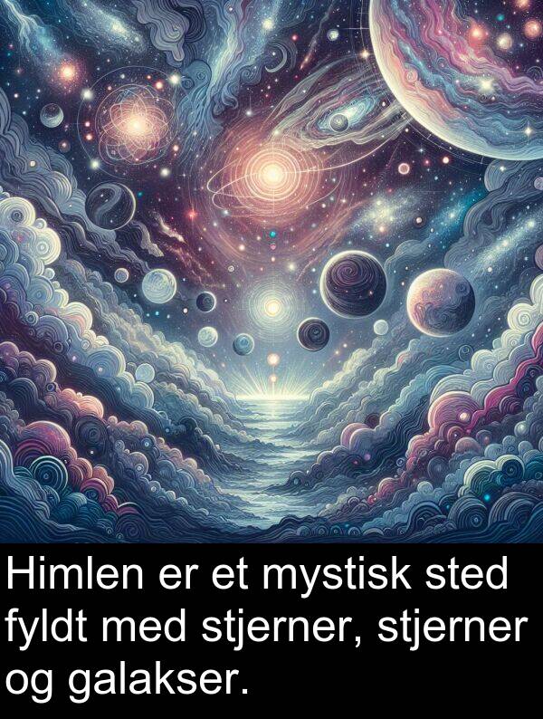 mystisk: Himlen er et mystisk sted fyldt med stjerner, stjerner og galakser.