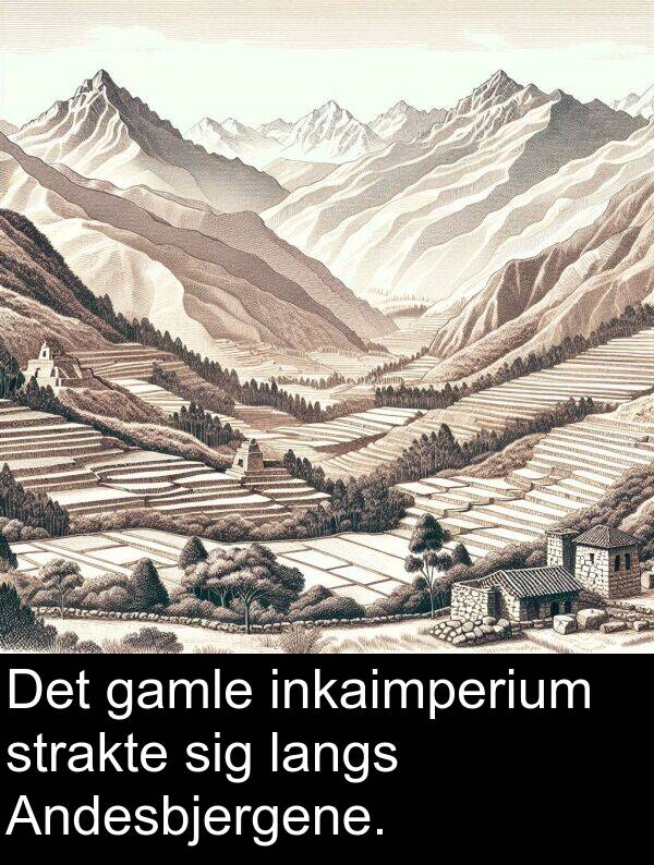 gamle: Det gamle inkaimperium strakte sig langs Andesbjergene.