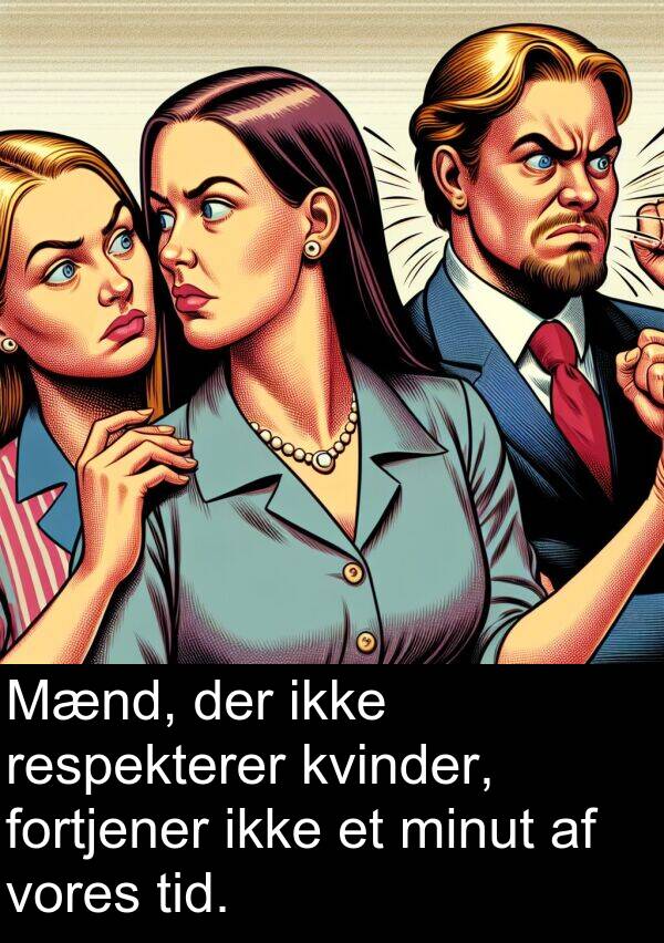 kvinder: Mænd, der ikke respekterer kvinder, fortjener ikke et minut af vores tid.