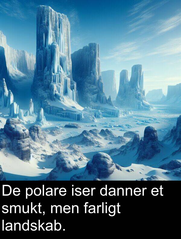 men: De polare iser danner et smukt, men farligt landskab.