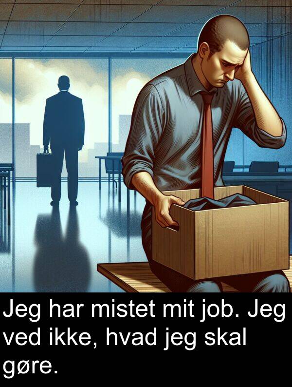 job: Jeg har mistet mit job. Jeg ved ikke, hvad jeg skal gøre.