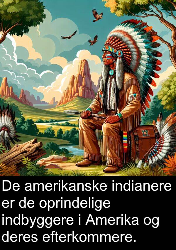 indbyggere: De amerikanske indianere er de oprindelige indbyggere i Amerika og deres efterkommere.
