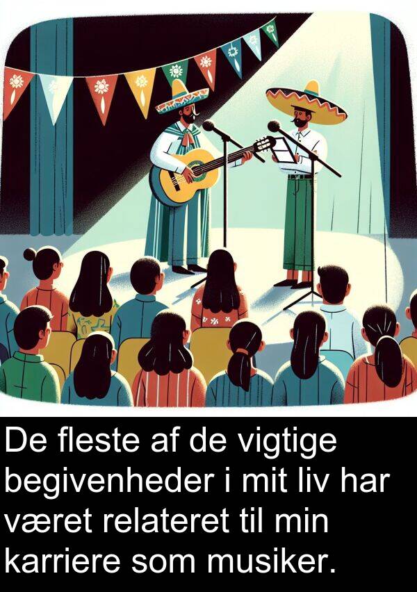 musiker: De fleste af de vigtige begivenheder i mit liv har været relateret til min karriere som musiker.