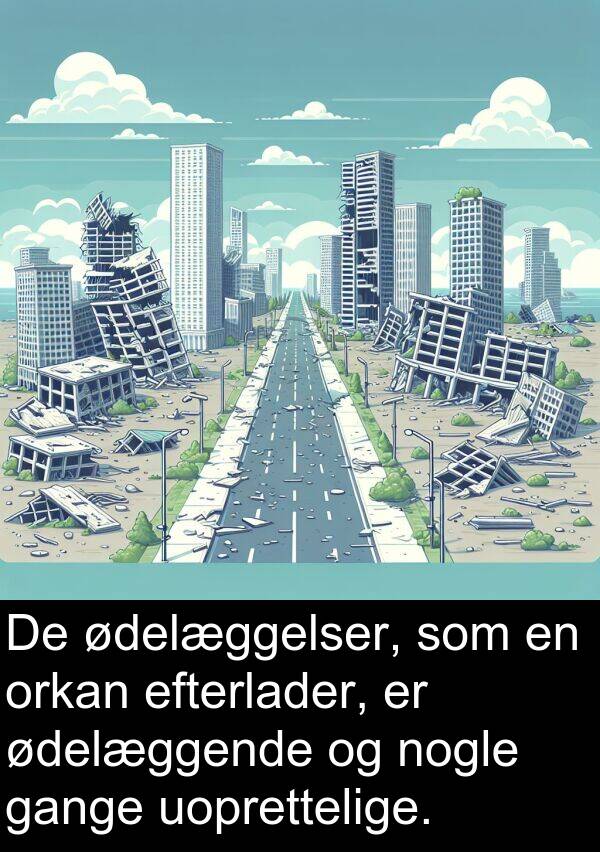 ødelæggelser: De ødelæggelser, som en orkan efterlader, er ødelæggende og nogle gange uoprettelige.