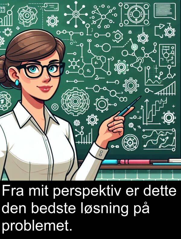 problemet: Fra mit perspektiv er dette den bedste løsning på problemet.