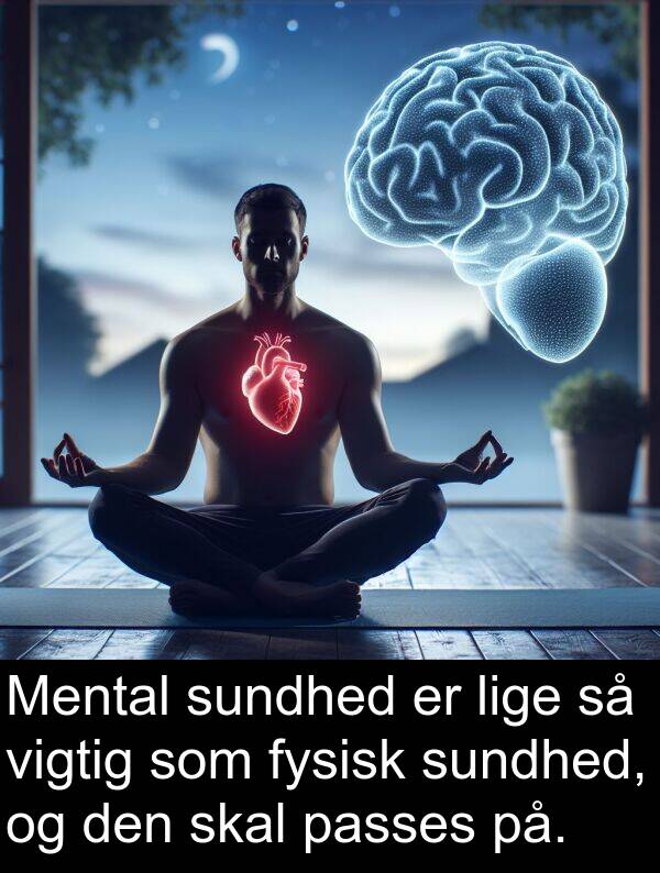 vigtig: Mental sundhed er lige så vigtig som fysisk sundhed, og den skal passes på.