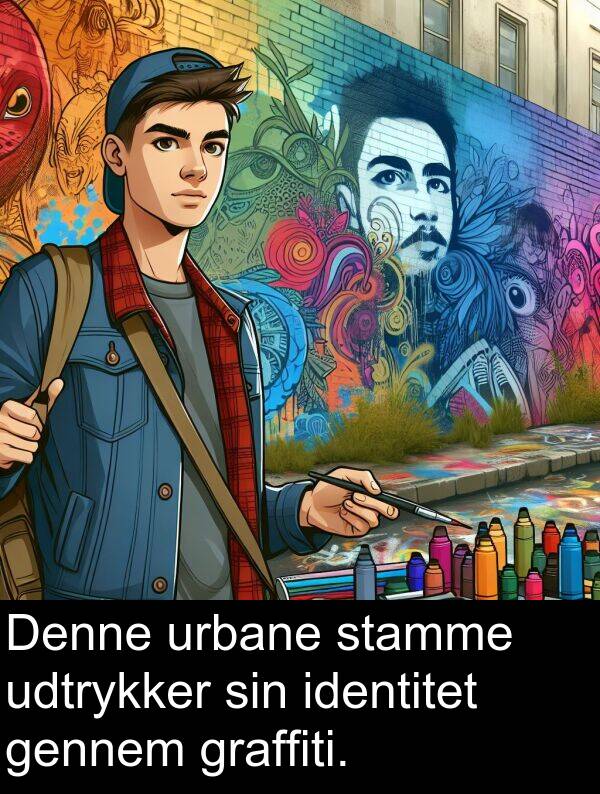 identitet: Denne urbane stamme udtrykker sin identitet gennem graffiti.