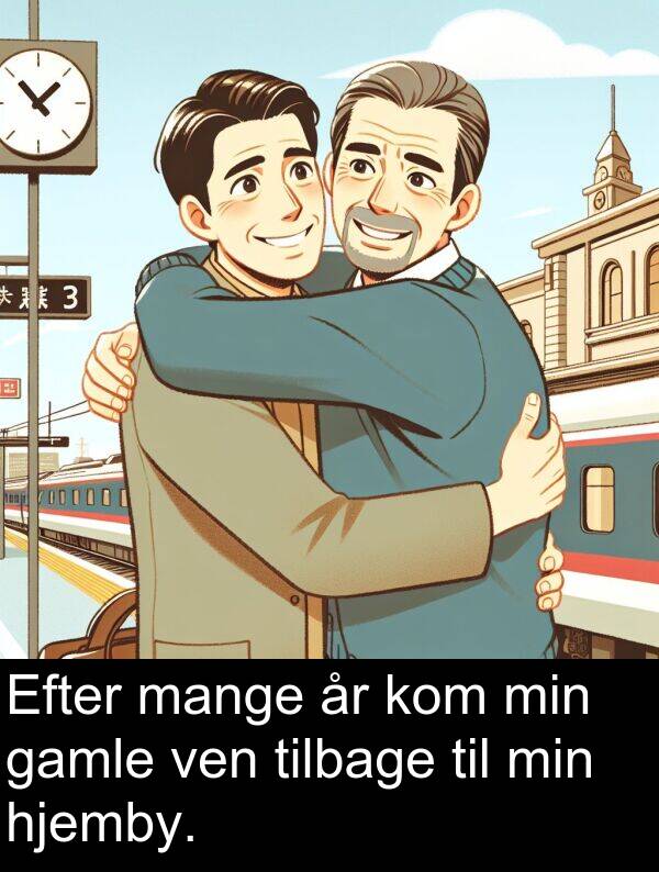 ven: Efter mange år kom min gamle ven tilbage til min hjemby.