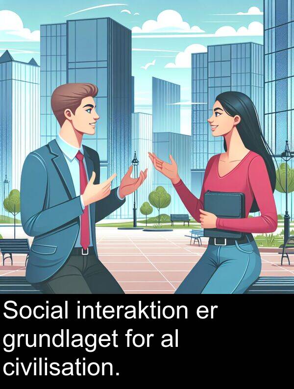 grundlaget: Social interaktion er grundlaget for al civilisation.