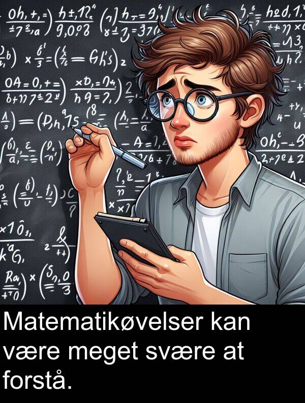 svære: Matematikøvelser kan være meget svære at forstå.