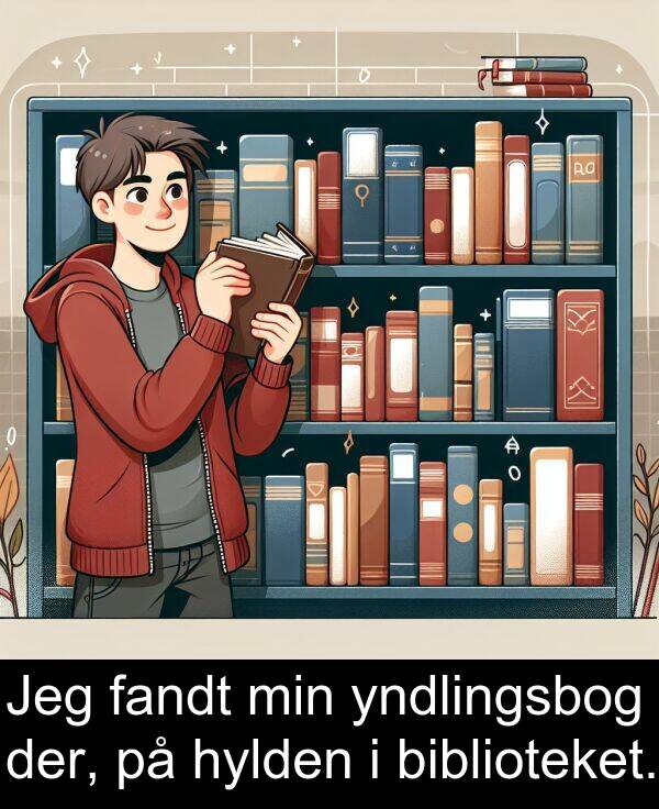 yndlingsbog: Jeg fandt min yndlingsbog der, på hylden i biblioteket.