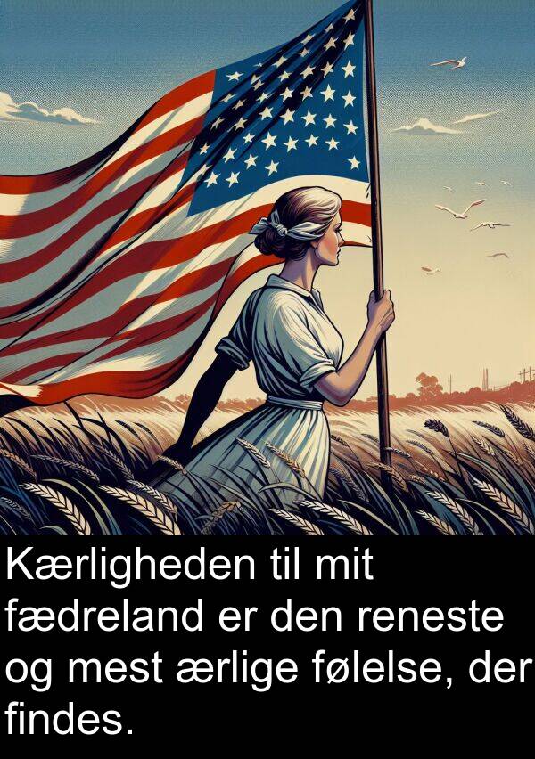 mest: Kærligheden til mit fædreland er den reneste og mest ærlige følelse, der findes.