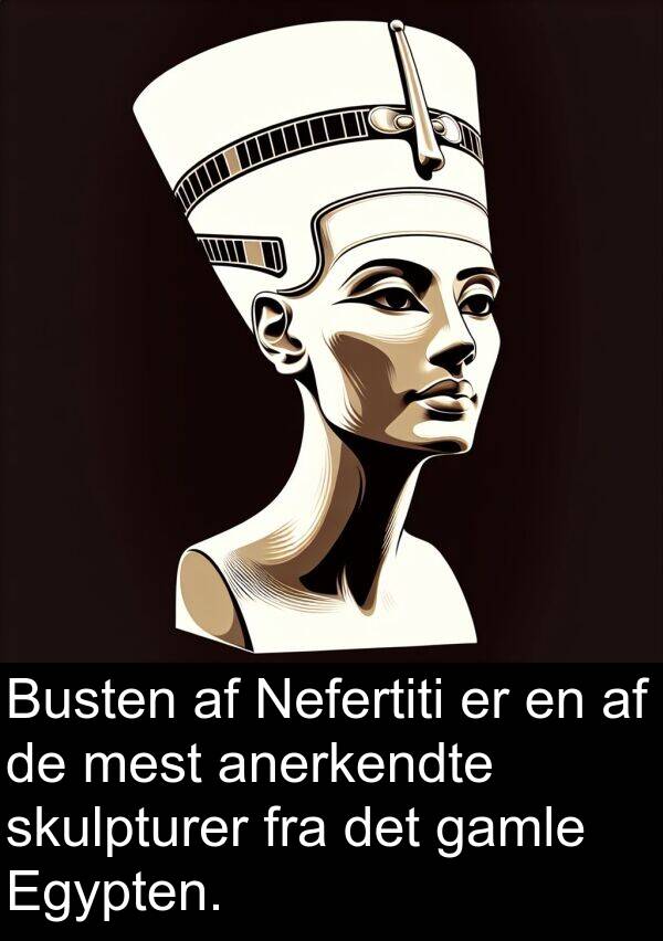 gamle: Busten af Nefertiti er en af de mest anerkendte skulpturer fra det gamle Egypten.