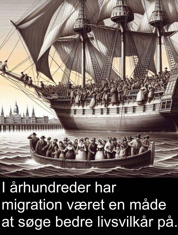 århundreder: I århundreder har migration været en måde at søge bedre livsvilkår på.