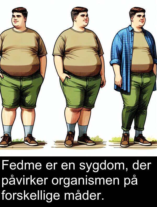 måder: Fedme er en sygdom, der påvirker organismen på forskellige måder.