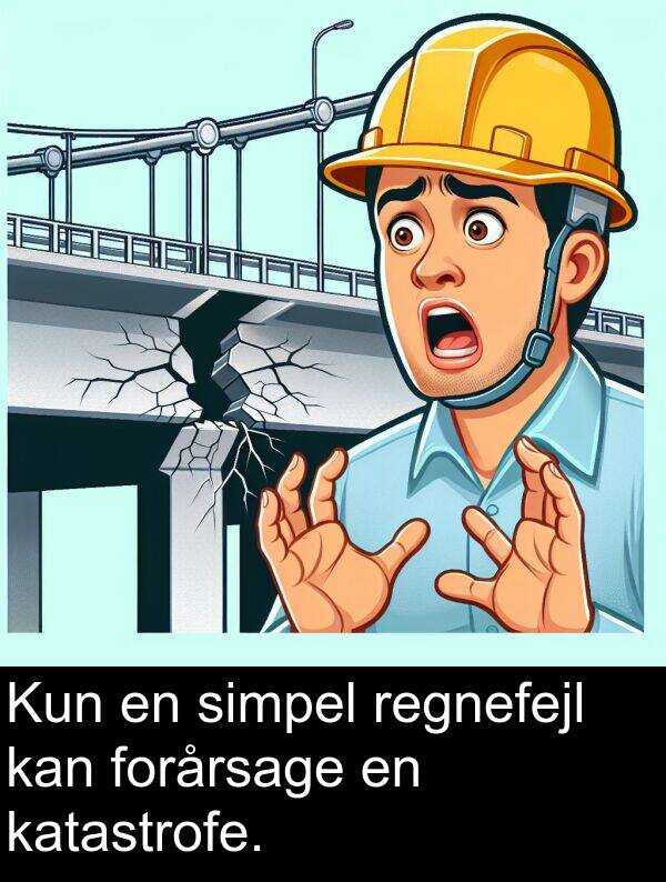 katastrofe: Kun en simpel regnefejl kan forårsage en katastrofe.