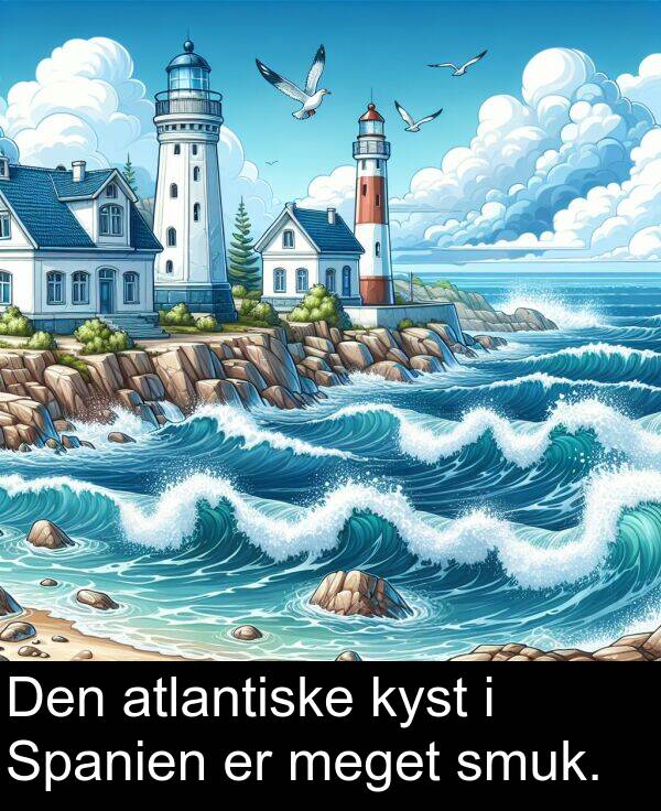 kyst: Den atlantiske kyst i Spanien er meget smuk.