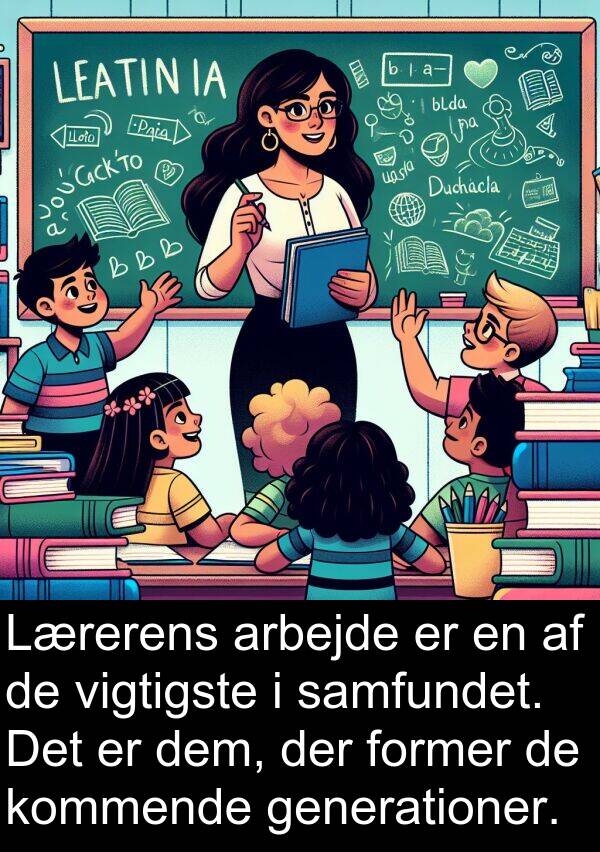vigtigste: Lærerens arbejde er en af de vigtigste i samfundet. Det er dem, der former de kommende generationer.